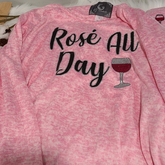 🍷🍷NEW🍷🍷ADORABLE!! ROSE' ALL DAY 2PC Pajama Set - Picture 4 of 16